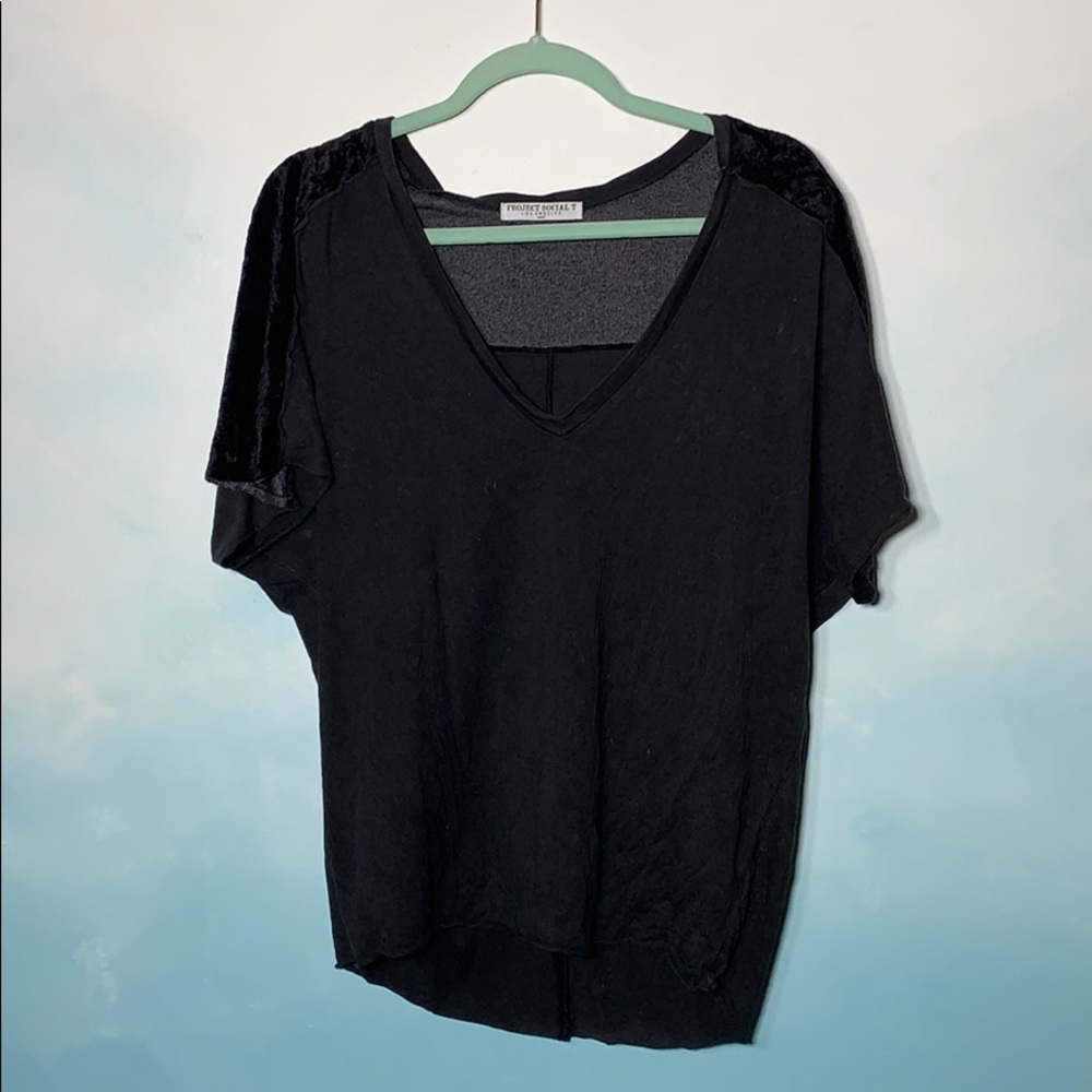 Black Dolman Project Social Tee Top